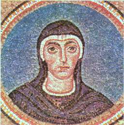 Den hellige Felicitas av Roma. Etter en mosaikk i det erkebiskoppelige museum i Ravenna