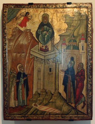 Den hellige Simeon Stylitt – Ikon fra 1500-tallet