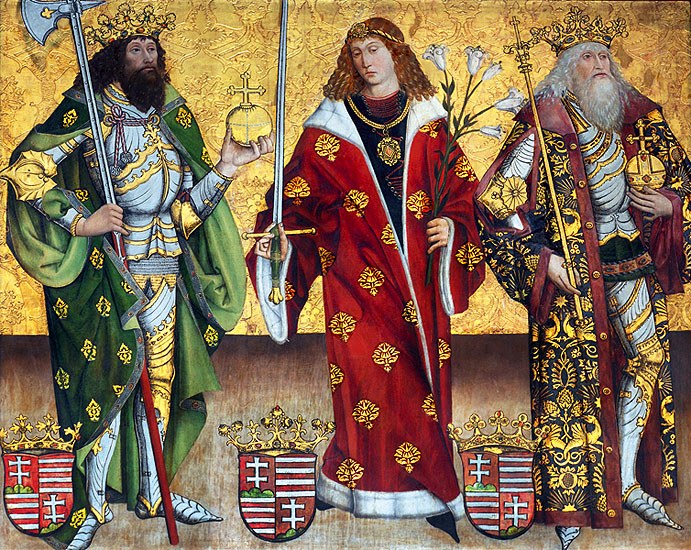 Ukjent mester: De hellige Stefan, Emerik og Ladislas (Szepeshely 1478)