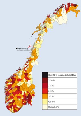 Prosentanvis katolikker