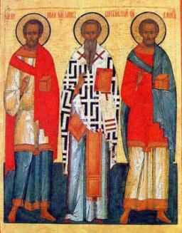 De tre hierarker: De hellige Gregor fra Nazianz, Basilios den Store og Johannes Krysostomos