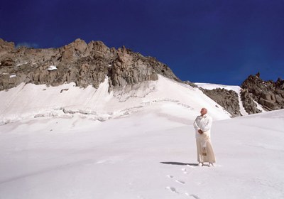 Johannes Paul II i vinterlandskap