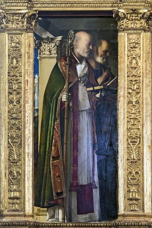 Frari_(Venice)_-_Sacristy_-_triptych_by_Giovanni_Bellini_-_Saint_Nicholas,_Saint_Peter.jpg