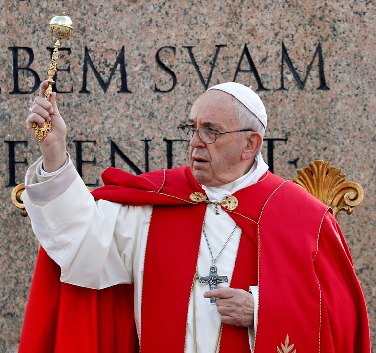 Pave Frans palmesøndag 14.04.19 REUTERS_Remo Casilli2.jpg