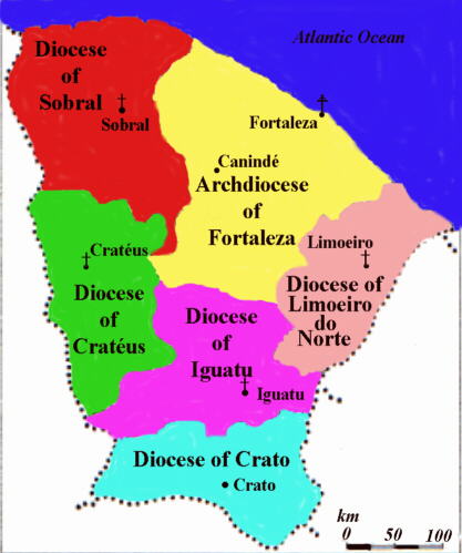 Map of Metr. prov. of Fortaleza