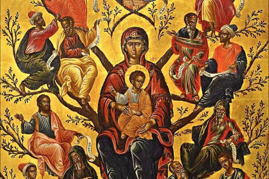 Ikon av Jomfru Maria og Jesu stamtre