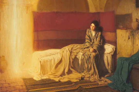 Henry Ossawa Tanners maleri av Bebudelsen (engelens budskap til Maria)