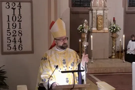 Biskop Fredrik Hansen preker i St. Olav domkirke, Oslo, 22. februar 2025. 