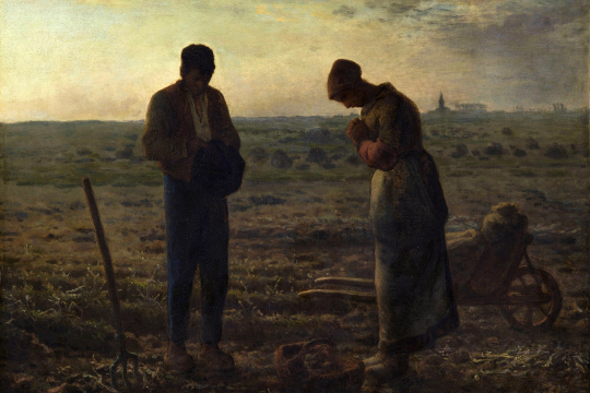 Maleriet L'Angélus av Jean-François Millet (1814–1875)