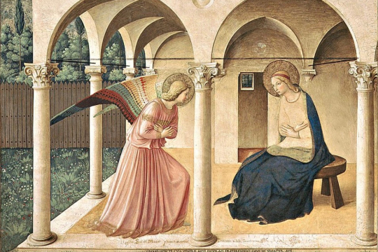 Fra Angelicos maleri av engelen Gabriels besøk hos Jomfru Maria