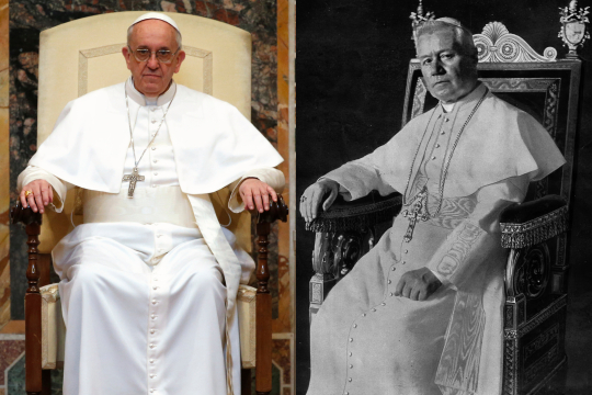 Pave Frans og pave Pius X