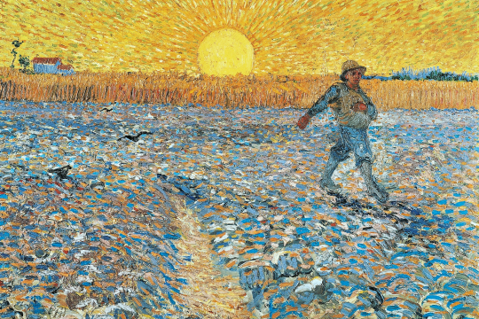 Van Goghs maleri av såmannen ved solnedgang