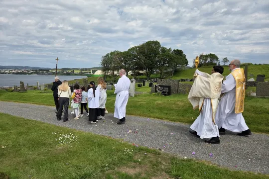 Corpus Christi-prosesjon ved Avaldsnes kirke
