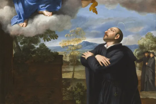 Maleri av Ignatius av Loyolas visjon av Gud