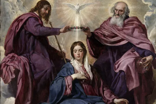 Diego Velázquez' maleri av Marias kroning i himmelen