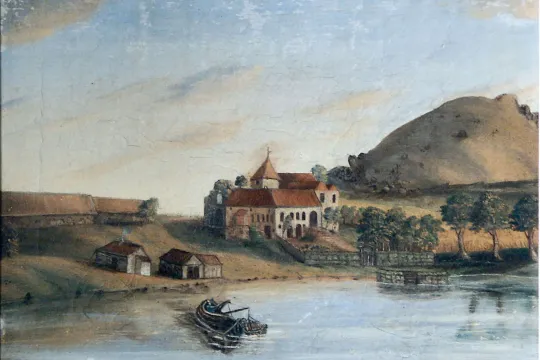 Frode Inge Hellands maleri av Utstein kloster