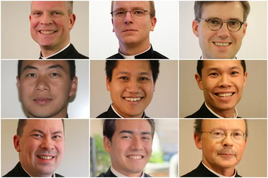 Kollasj av prester i Oslo katolske bispedømme