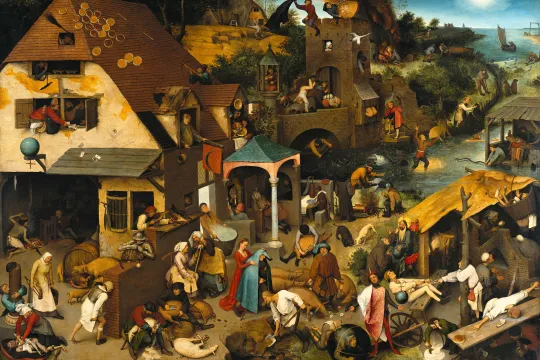 Maleriet «Nederlandske ordspråk» av Pieter Brueghel den eldre