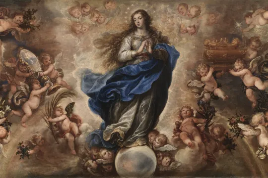 Francisco Rizis maleri av Den uplettede Jomfru Maria