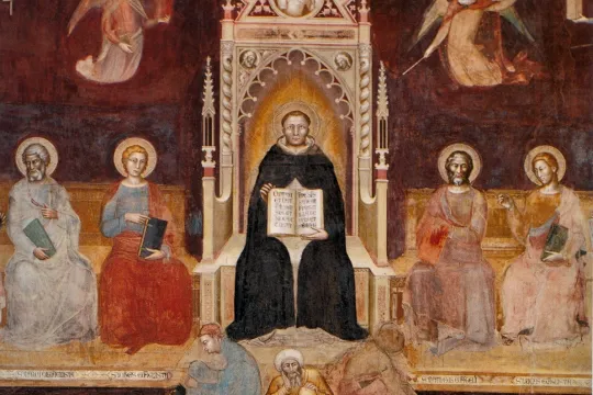 Andrea di Bonaiutos freske av St. Thomas Aquinas