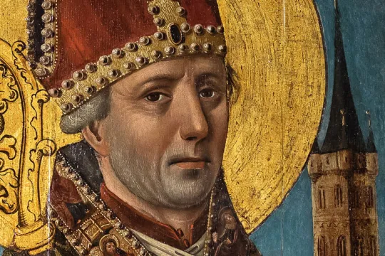 Hans Bornemanns maleri av den hellige Ansgar (nærbilde)
