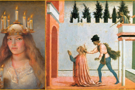To malerier av Santa Lucia satt sammen