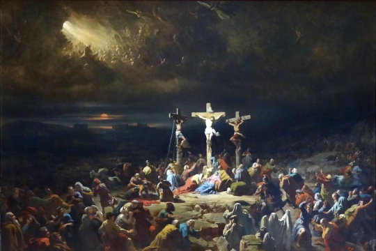 Julien-Michel Gués maleri av Jesu korsfestelse og død