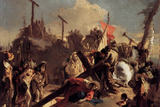 Tiepolos maleri av Jesus som bærer sitt kors
