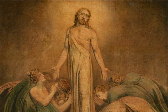 William Blakes maleri av Jesus som viser seg for apostlene etter oppstandelsen