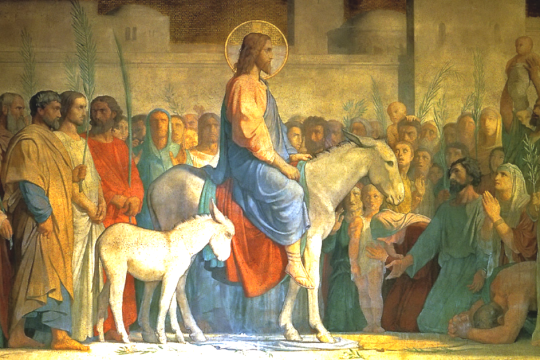 Flandrins maleri av Jesus som kommer ridende inn i Jerusalem