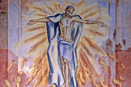 Himmelfart-fresken i St. Dominikus kirke, Majorstuen. 