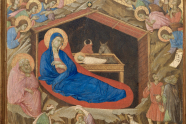 Dette panelet er en del av det monumentale alterverket Maestà (1311), skapt av den sienesiske mesteren Duccio di Buoninsegna. Utsnitt. 