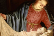 Gerard van Honthorsts (1592–1656) Hyrdenes tilbedelse (1622). Utsnitt.