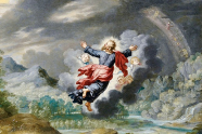 Maleriet «Gud skaper solen og månen» av Jan Brueghel den yngre (1601–1678). 