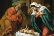 Maleri av Maria, Josef og Jesusbarnet