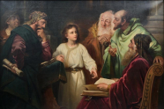 Maleri av Jesus som tolvåring blant lærerne i tempelet