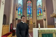Diakon Mathias Ledum i St. Olav domkirke i Oslo