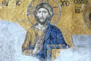 Mosaikk av Jesus Kristus i Hagia Sofia i Istanbul