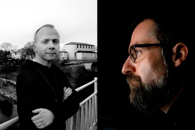 To portretter av biskop Erik Varden og biskop Fredrik Hansen