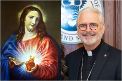 Jesus og erkebiskop Paul Coakley