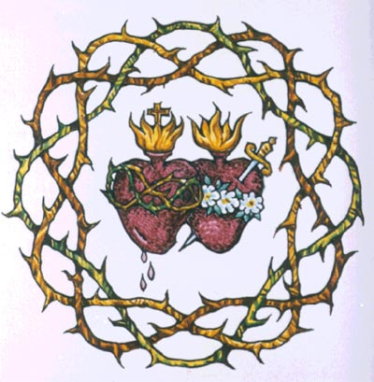 Symbol for Jesu og Marias hjerter