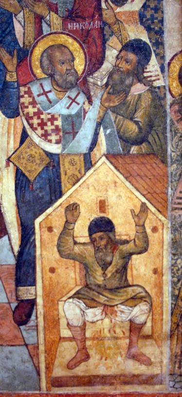 Ikon av St. Nikolas og Arius