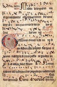 Musikknoter til gregoriansk sang