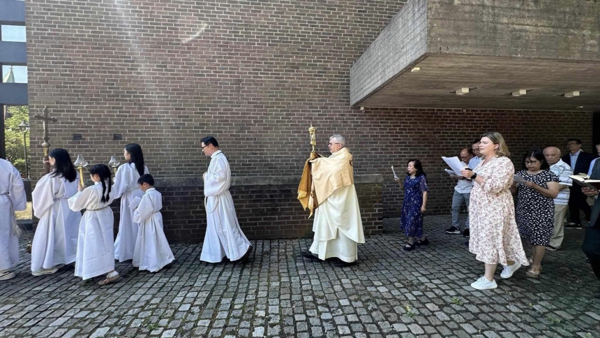 Corpus Christi-prosesjon i Moss i 2024