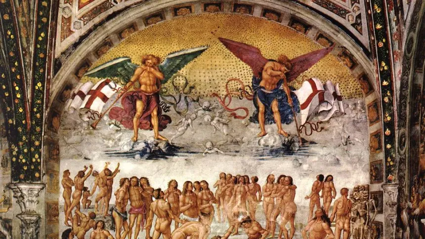 Maleri av dommedag og de dødes oppstandelse