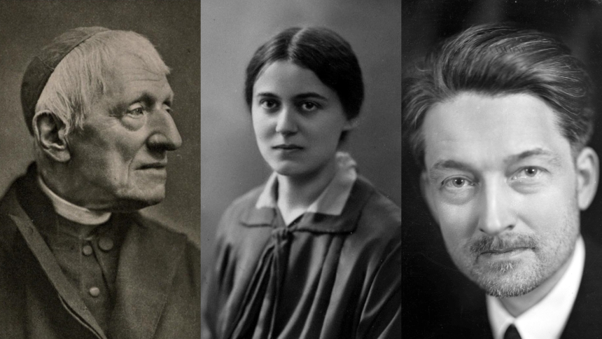 Fotografier av John Henry Newman, Edith Stein og Jacques Maritain