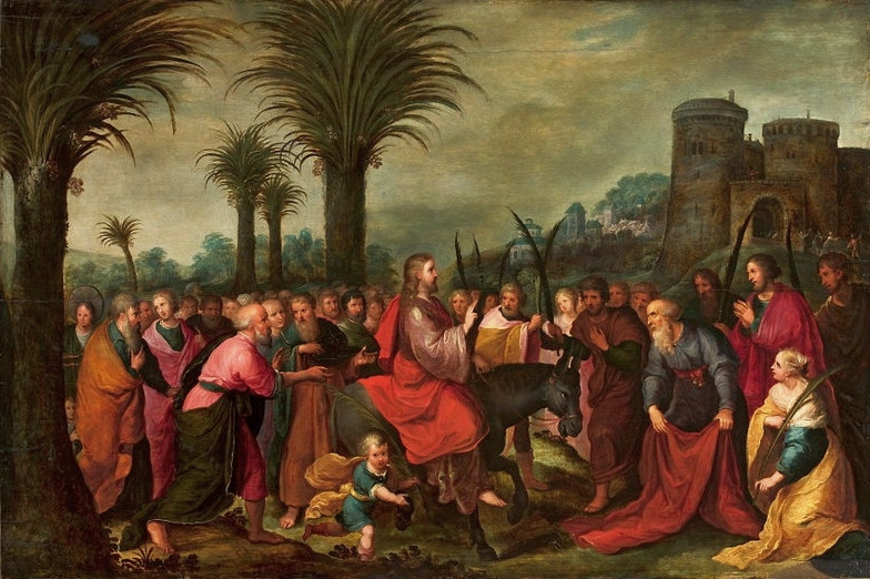 Frans Franckens maleri av Jesu inntog i Jerusalem palmesøndag