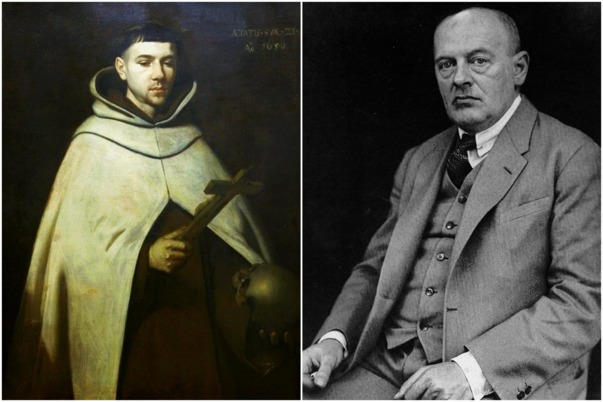 Johannes av Korset (t.v.) og Max Scheler (t.h.)