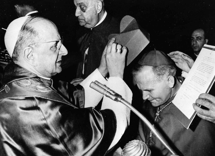 Pave Paul VI kreerer Karol Wojtyla til kardinal