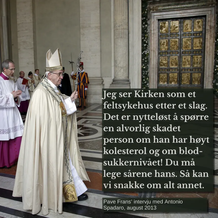 Pave Frans-sitat mandag 10. mars 2025